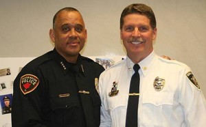 Bloomington Police Department Assistant Chief Kirk Ijams (left) with Chief Brendan Heffner.