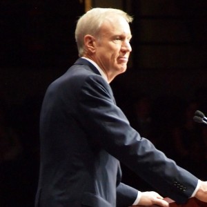 Governor Bruce Rauner.  Photo by Andrew Morys/Chronicle Media