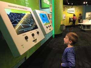 A young boy learns about fractals at Chicago’s Museum of Science and Industry, a popular museum destination for families throughout Illinois.  