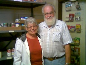 Char (left) and Ken Kania have volunteered their time, and eventually overseeing, the Community Food Pantry of Richmond and Spring Grove for the last quarter-century. Photo by Gregory Harutunian/for Chronicle Media