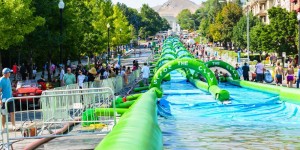Algoniquin's North Main Street will be turned into a giant "Slip n' Slide," during the Slide The City Aug. 15-16.