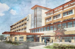  Architect's rendering of the new St. Elizabeth's Hospital to be built in O'Fallon. (Labeled for reuse. Published by BND 11 August 2014)