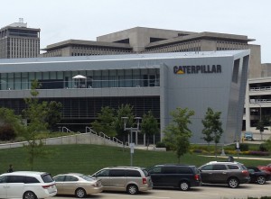 The Caterpillar visitor's center in downtown Peoria. (Peoria County Chronicle photo)