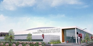 A rendering of the Chicago Blackhawks Community Training Center.