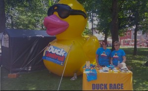 The Center for Prevention of Abuse Duck Race is moving from Peoria and the Illinois River to the Eastside Centre in East Peoria on Saturday, Aug. 27.  The annual fundraiser this year will involve 30,000 ducks floating down a hill on a giant slip-n-slide. (Photo: Center for Prevention of Abuse)