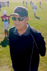 Chillicothe native Jerry Blew is back at Bolingbrook as the Raiders' volunteer quarterback coach after a five-year absence. He has coached football off and on for over 40 years. (Photo by Paul Johnson for Chronicle Media)