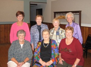 The Metamora Woman’s Club has named new officers for the 2015-16 year.  Back Row:  Jolene Pelton, recording secretary, Louise Wells , corresponding secretary, Sue Devine and Sandy Madsen, co-presidents. Front Row:  Mary Ann Spencer, treasurer, Jo Crow, second vice president, and Cyndi Ginder, first vice president. (Photo courtesy of the Metamora Woman’s Club) 