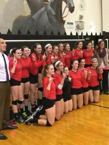 The Yorkville Lady Foxes won the Northern Illinois Big 12 Conference title on, Oct. 22. The Lady Foxes spoiled the Senior Night festivities at Kaneland High School in Maple Park, by beating the Lady Knights 25-18, 24-26, 25-16. Senior Jordan Albaran and Sophmore Jenna Fosnacht led the Lady Foxes to their first outright Conference Championship.