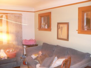 ): The photo was taken in aWalworth county living room, when activity was detected. It shows rods, as light streaks caused by entities moving in front of the lens. (Photo courtesy of McHenry County Paranormal Research Group)