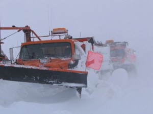 The Illinois Department of Transportation is reminding motorists to give plow trucks plenty of room on the roads during this weekend's winter storm. (Photo courtesy IDOT)