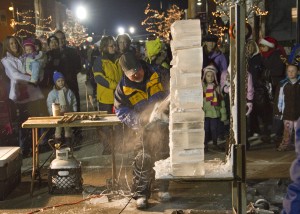 Oswego's Christmas Walk Celebration offers a number of activities, including ice-carving demonstrations. This year's celebration is set for Friday and Saturday, Dec. 4 and 5. (Photo courtesy of village of Oswego)