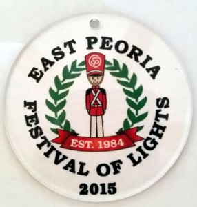 A 3-inch round clear acrylic Folepi ornament will be hidden somewhere on public property within the East Peoria city limits during the holiday season. Watch for clues each Wednesday. (Photo from city of East Peoria)