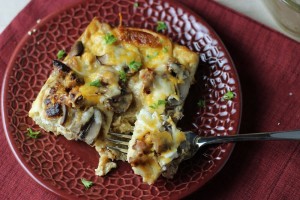When making favorite holiday casseroles this year, try using low-fat cheese, nonfat or skim milk and substituting egg whites. (Photo from U of I Extension Office)