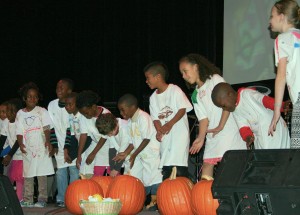 Children entertained their guests and family members at the Annual Unity Gives Thanks event in November. The youth performed an African dance while wearing shirts they decorated depicting their own native culture. (Photo courtesy Unity Community Center)