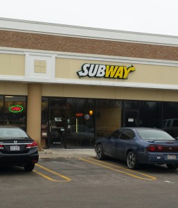  The Subway restaurant on Douglas Road in Oswego was the target of an armed robbery last fall that police say was part of a string of related crimes in that area. (Photo by Erika Wurst for Chronicle Media) 
