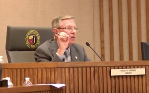 Tinley Park Mayor David Seaman speaks at a Feb. 2 Village Board meeting. (Courtesy Village of Tinley Park)