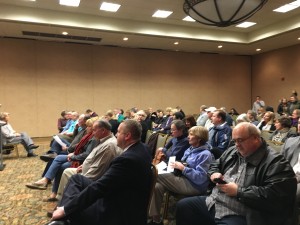 Many citizens voiced concerns about health and well being if the Meyer Material Company’s petition requesting an extension on its mining and restoration process were approved. (Photo by Adela Crandell Durkee/for Chronicle Media)