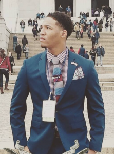 Proviso Math and Science Academy Senior Marquan Jones visits Washington D.C. Jones was accepted at Cornell University, an Ivy-League college, but his family worries they will not be able to pay tuition. (Courtesy Facebook)