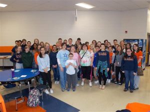 The Oswego High School National Honor Society raised $1,200 for Celebrate Differences. Students participated in various activities at school and reached out to businesses in the community to raise the funds. (Photo courtesy Oswego School District 308)