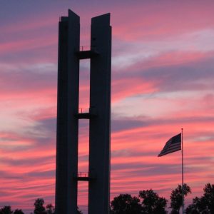 Enjoy the beauty of twilight at Lewis & Clark Confluence Tower in Hartford on May 26.  (Photo courtesy Lewis & Clark Confluence Tower) 