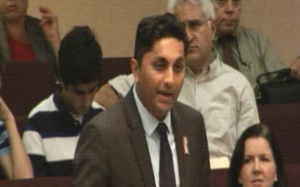 Ald. Ameya Pawar (47th Ward) speaks before the City Council June 22 about sick leave for Chicago private-sector workers. (Photo courtesy City of Chicago)