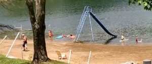 Superior Seawalls and Docks from Illinois City dredged the swimming lake at the Timberlake Club on Farmington Road in May. The private club offers swimming, golfing, fishing and camping and is open to new members. (Photo courtesy Timberlake Club)