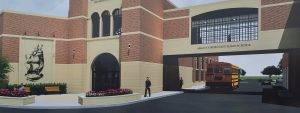 Architect’s rendering of the new $17.5 million Argo High School Richard and Sharon Portillo Arts Center. (Chronicle Media)