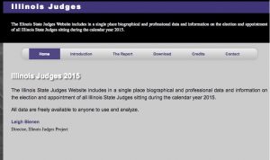 The website includes basic information such as whether they were appointed or elected, as well as their party affiliation if it is listed. (Photo courtesy of Illinoisjudges.law web site) 