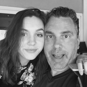 Marty and his daughter, Rachel McGinley, who has a lead role in the film. Photos provided by Marty.