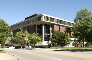 Milner Library at Illinois State University.  The board of trustees has voted to spend money to fix water leakage problems at the library. (Photo courtesy ISU)
