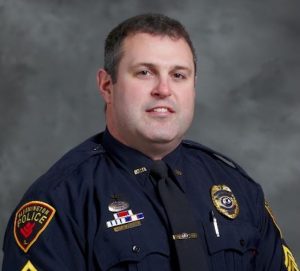 Bloomington Police Officer Brian Brown, who recently was promoted to rank of lieutenant.