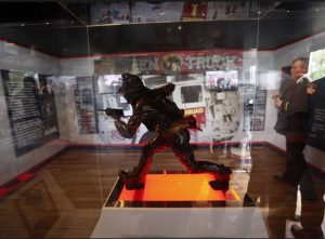 The Never Forget exhibit dedicated to the firemen and police officers who lost their lives during the Sept. 11, 2001, terrorist attacks in New York City will be on display for six days at the Par-A-Dice Hotel Casino in East Peoria starting Aug. 24.  