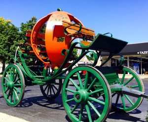 The traditional pumpkin carriage is ready for display in the Morton Pumpkin festival parade, which steps off at 10:30 a.m. Saturday along Jefferson Street in downtown Morton. The parade will feature more than 100 entries. (Photo courtesy of the Morton Chamber of Commerce)