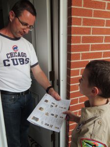 A rule of thumb when selling door-to-door for a fundraiser is always stick to the homes of friends and families. (Photo by Lynne Conner / for Chronice Media)