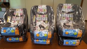 Helping families with car safety The Eureka Area Kiwanis recently donated six convertible car seats to the Woodford County Health Department’s car seat program. Car seats are available to low income families who meet the income guidelines set by the program. Car seat checks are available by appointment only through the Health Department. (Photo courtesy of Woodford County Health Dept.)