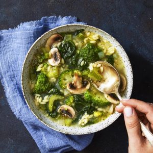 Use up leftover greens to create this hearty soup. (Photo by Mike Garten) 
