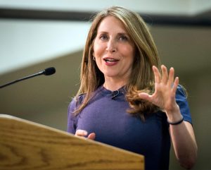 Jessica Yellin, former White House correspondent for CNN, said TV news organizations have become more interested in ratings than reporting in this presidential election cycle. (Photo by Elise Zwicky / for Chronicle Media) 
