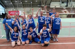 The Fox Valley Special Recreation Association’s basketball team competed in the Illinois Special Olympics.  (Photo courtesy of FVSRA)