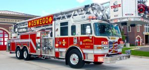 Local firefighters will be seen at schools, libraries and other places as they make Fire Prevention Week. (Photo courtesy of Oswego Fire Protection District)