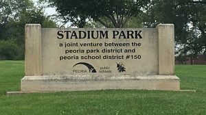 Peoria Public Schools is continuing to seek public input on what should be done with the long-standing 80-acre Peoria Stadium that sits at 315 E. War Memorial Drive. About 100 people attended a community input meeting on the stadium’s future last month. (Photo courtesy of Dan Adler/Peoria Public Schools) 