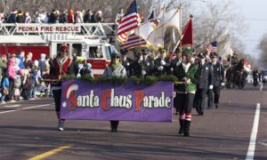 The 129th Annual Santa Claus Parade kicks off Friday morning, Nov. 25 in downtown Peoria. (Photo courtesy of Enjoy Peoria)