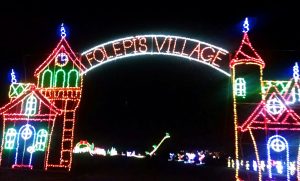 The FOLEPI (Festival of Lights East Peoria Illinois) Winter Wonderland will open for the season at 5 p.m. on Thanksgiving Day and will run through Dec. 31. The two-mile drive-through display features more than 50 lighted floats and displays. (Photo courtesy of the East Peoria Festival of Lights)