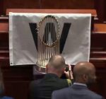 Cubs World Series trophy brings goodwill to General Assembly