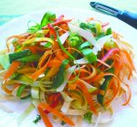 Tasty and healthy vegetable ribbon salad