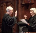 Theis sworn in as chief justice, will preside over first majority-woman high court