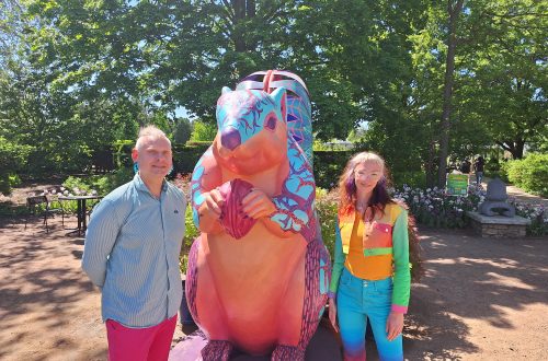 Vivid creatures invade arboretum